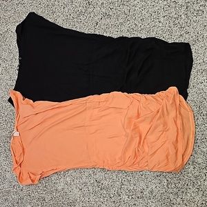 Victoria's Secret, bathing suit coverups. Size Medium. One black & one peach